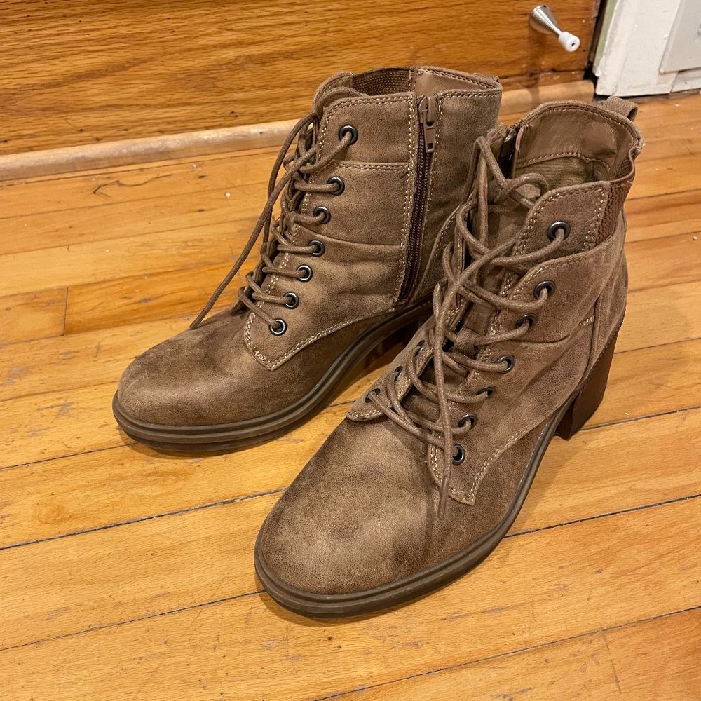 Brown Suede Booties